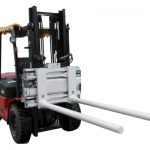 ஃபோர்க்லிப்டுடன் பக்க மாற்றும் பட்டை கை கவ்வியில்